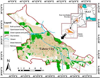 Ecological networks and corridors development in urban areas: An example of Tabriz, Iran